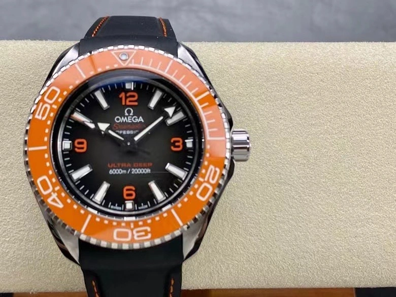 CBD Factory Omega Seamaster Ultra Deep 45.5mm Orange Bezel Grey Dial (215.32.46.21.06.001) 1:1 Super Clone – DD8912 Movement WaterResistant 218
